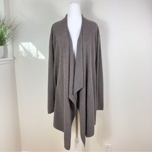 Barefoot Dreams Cozy Chic Lite Drape Cardigan Grey Lg/XL Cabincore Travel